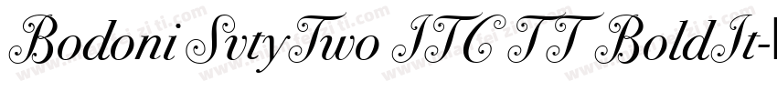 Bodoni SvtyTwo ITC TT BoldIt字体转换